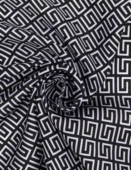 Siyah Desenli Mendil - 50294585001