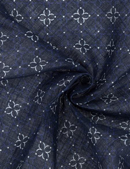 Lacivert Keten Mendil - 50294587001