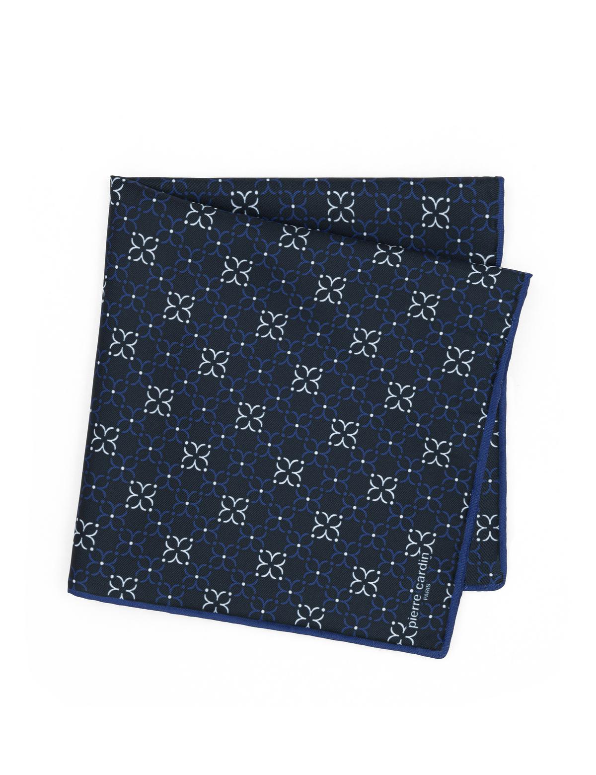 Lacivert Desenli Mendil