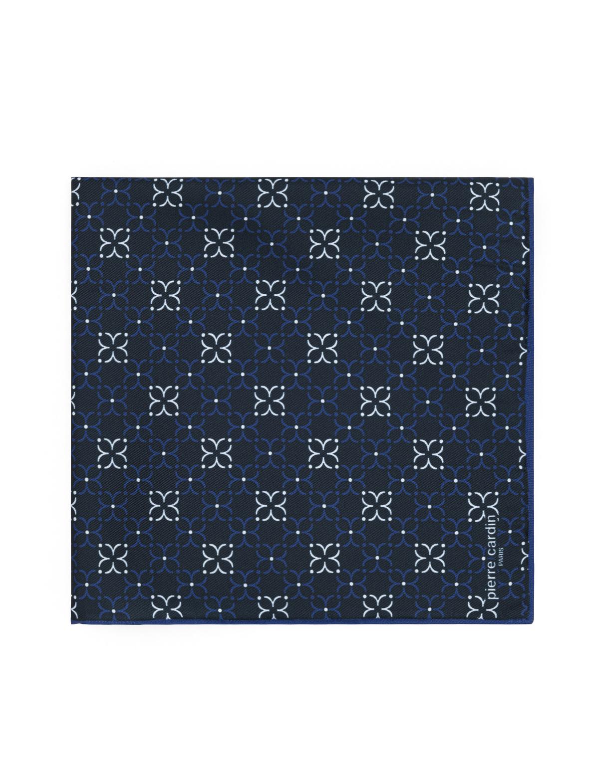 Lacivert Desenli Mendil - 50294588001