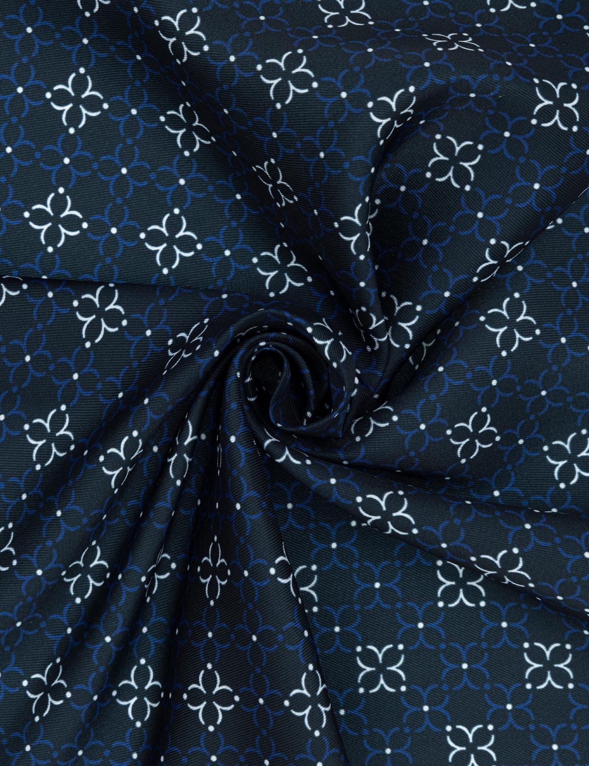 Lacivert Desenli Mendil - 50294588001