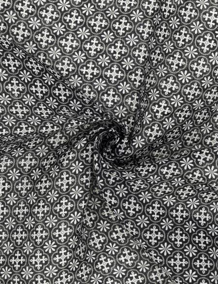 Siyah Keten Mendil - 50294593001