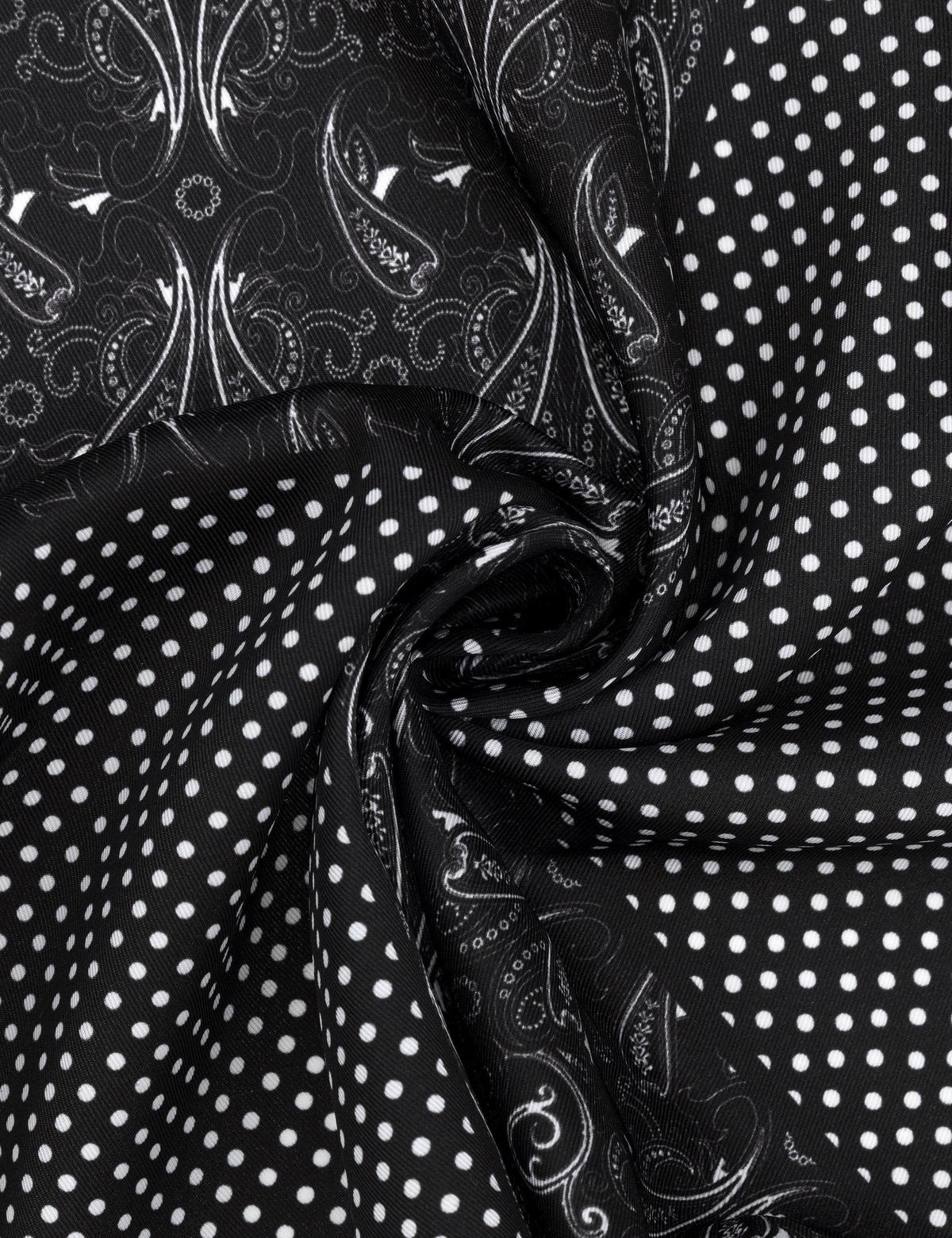 Siyah Desenli Mendil - 50294599001