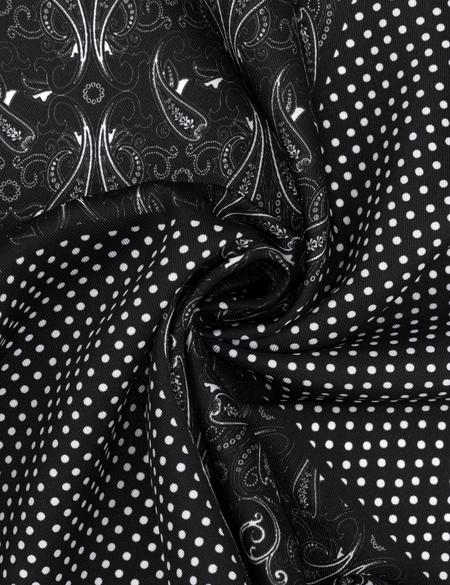 Siyah Desenli Mendil - 50294599001