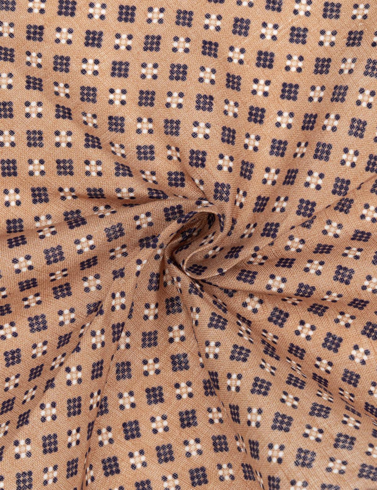 Kahverengi Keten Mendil - 50294603001