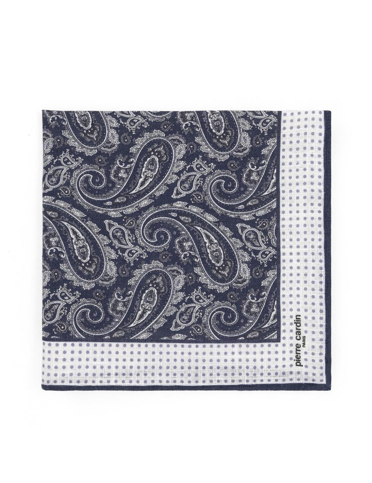 Lacivert Keten Mendil - 50294611001