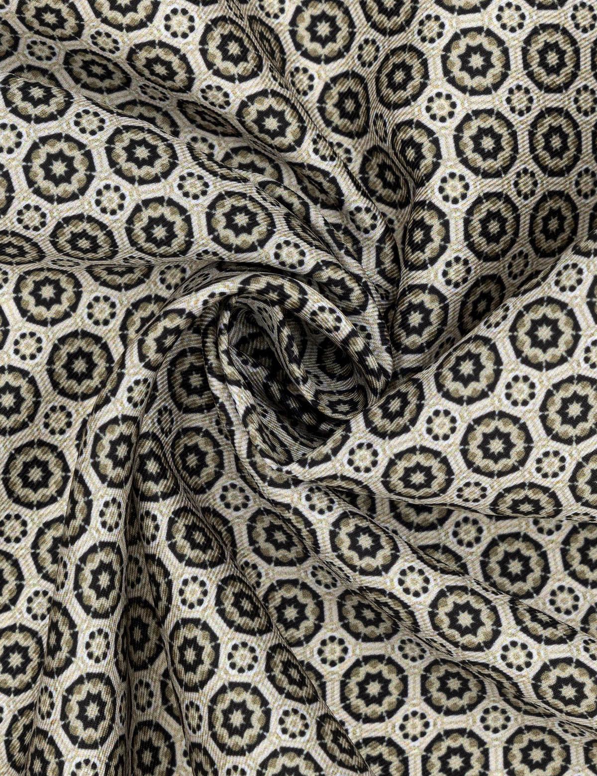 Turuncu Desenli Mendil - 50294616002