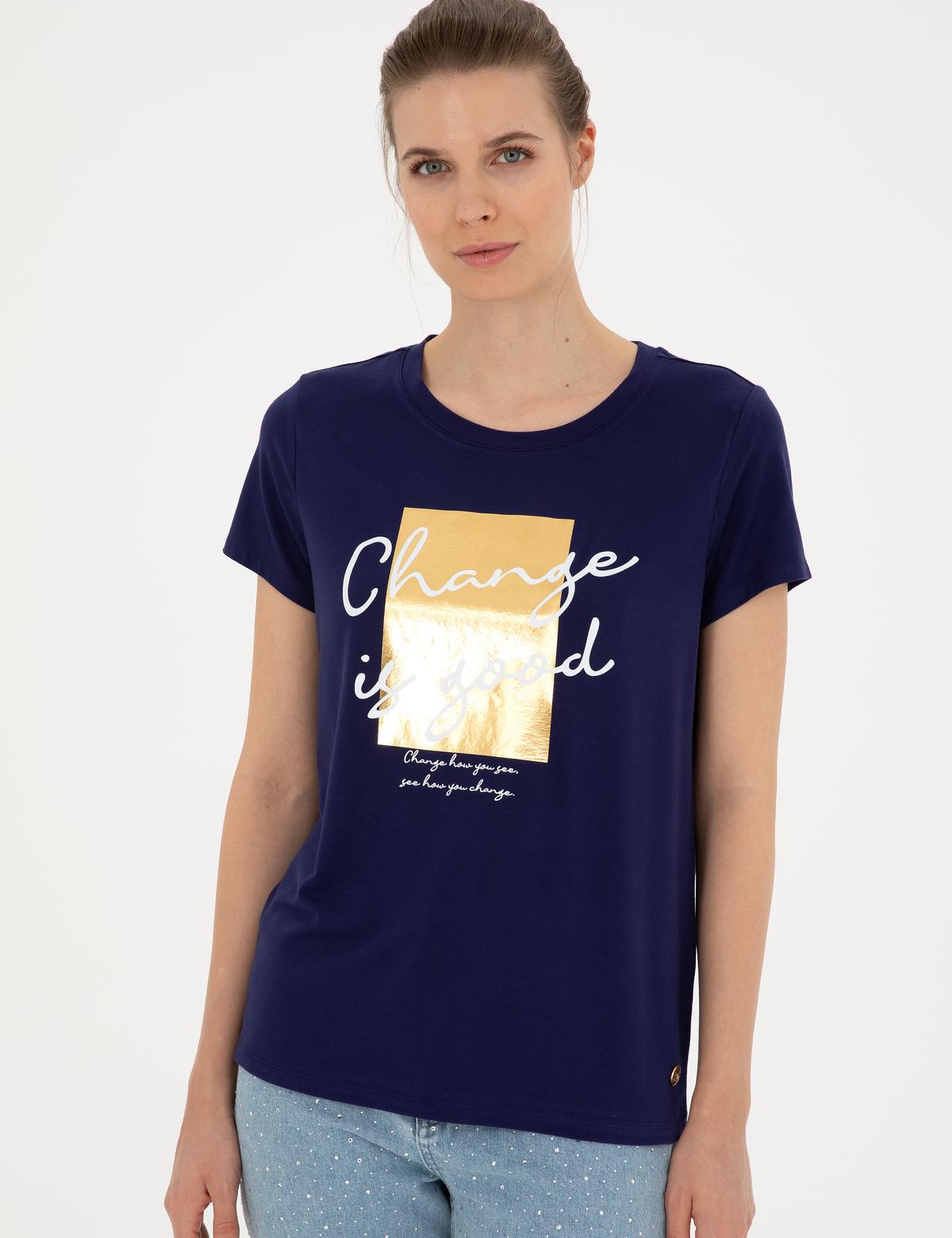 Lacivert Regular Fit Tişört - 50284067005