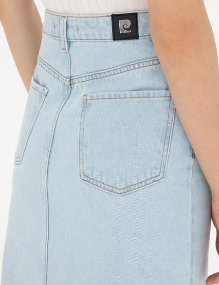 Açık Mavi Slim Fit Jean Etek - 50284157004