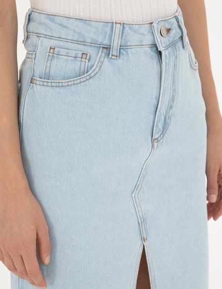 Açık Mavi Slim Fit Jean Etek - 50284157004