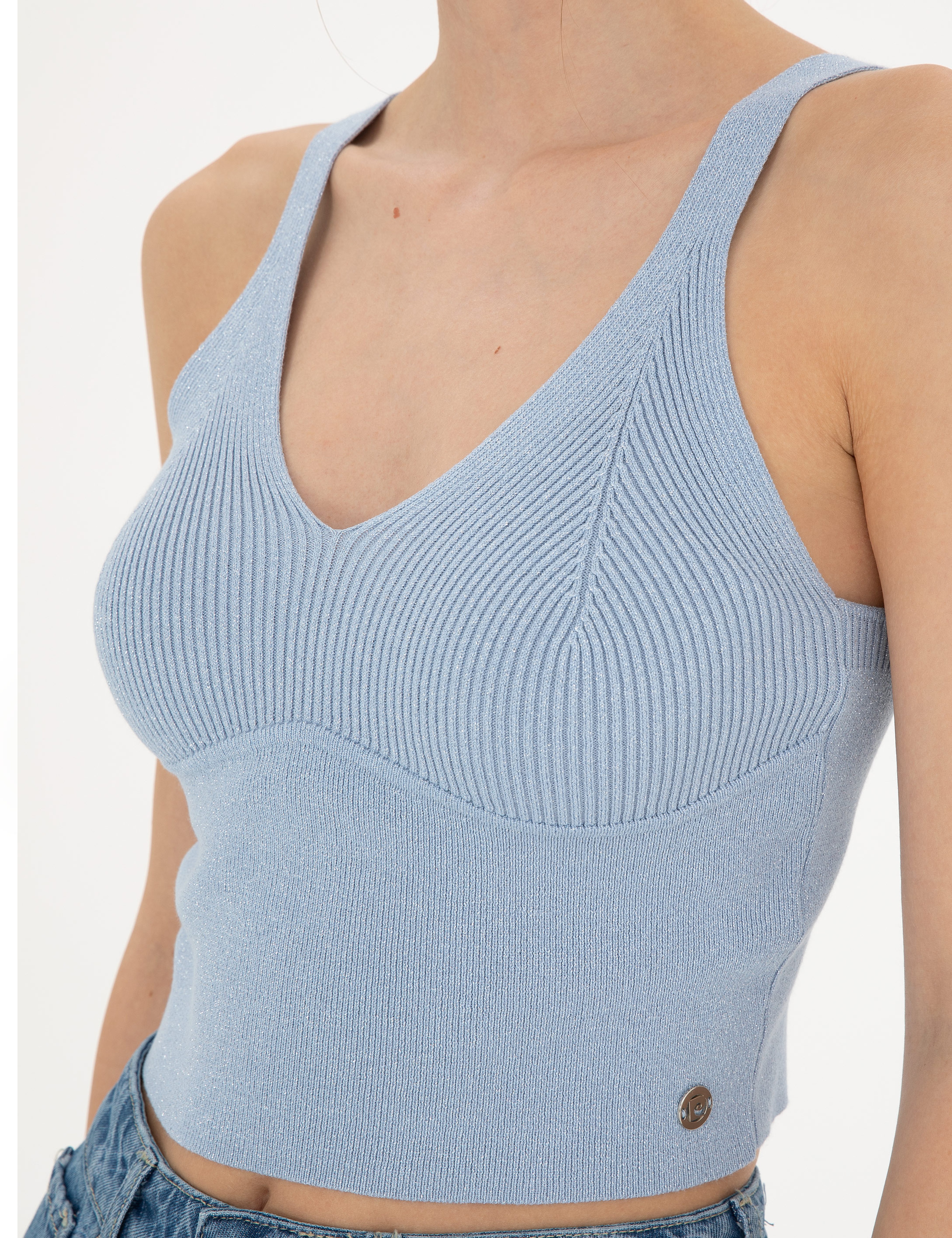Mavi Crop Top Triko Bluz
