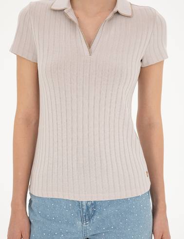 Kum Slim Fit Triko Tişört