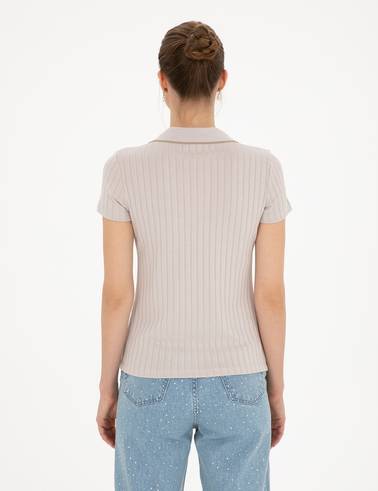 Kum Slim Fit Triko Tişört