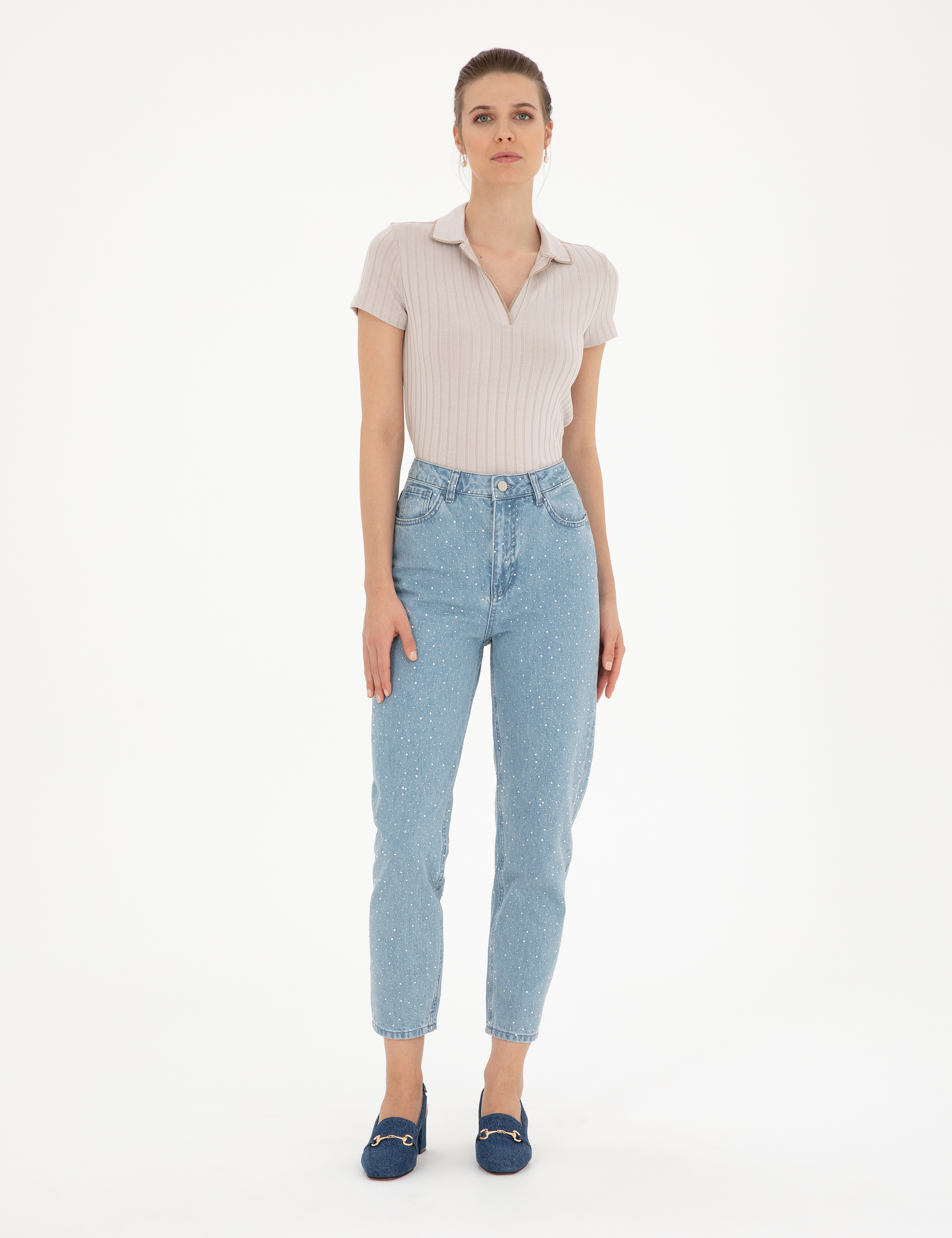 Kum Slim Fit Triko Tişört