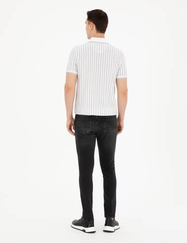 Antrasit Slim Fit Jean Pantolon