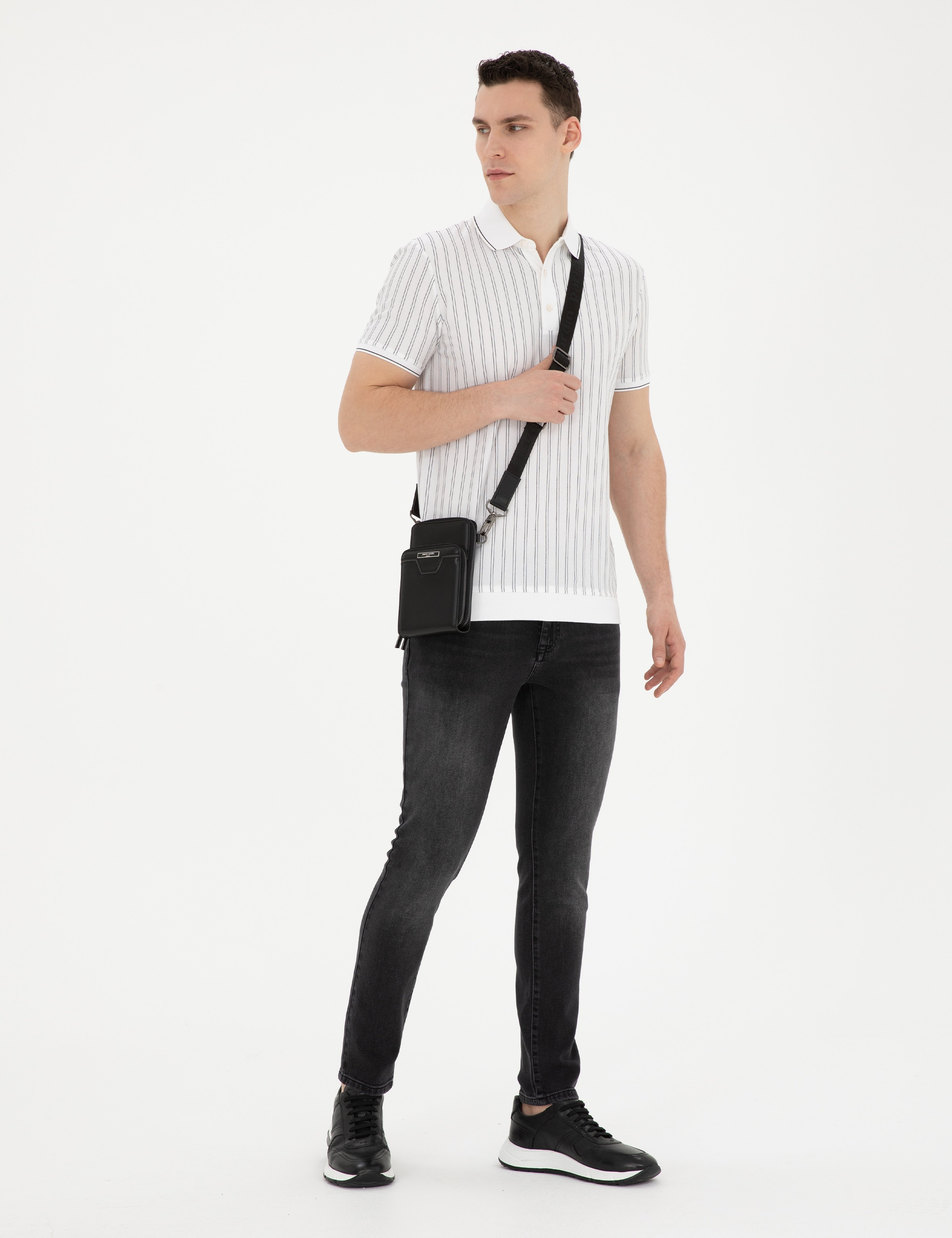 Antrasit Slim Fit Jean Pantolon - Image 1