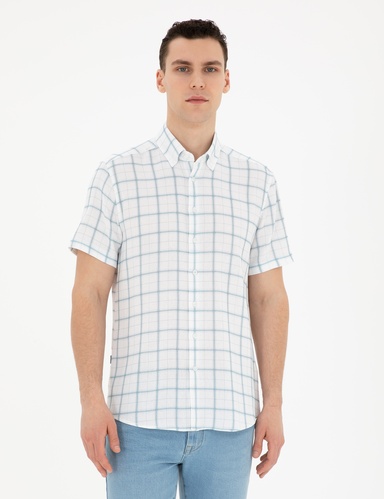 Mavi Regular Fit Kısa Kollu Gömlek