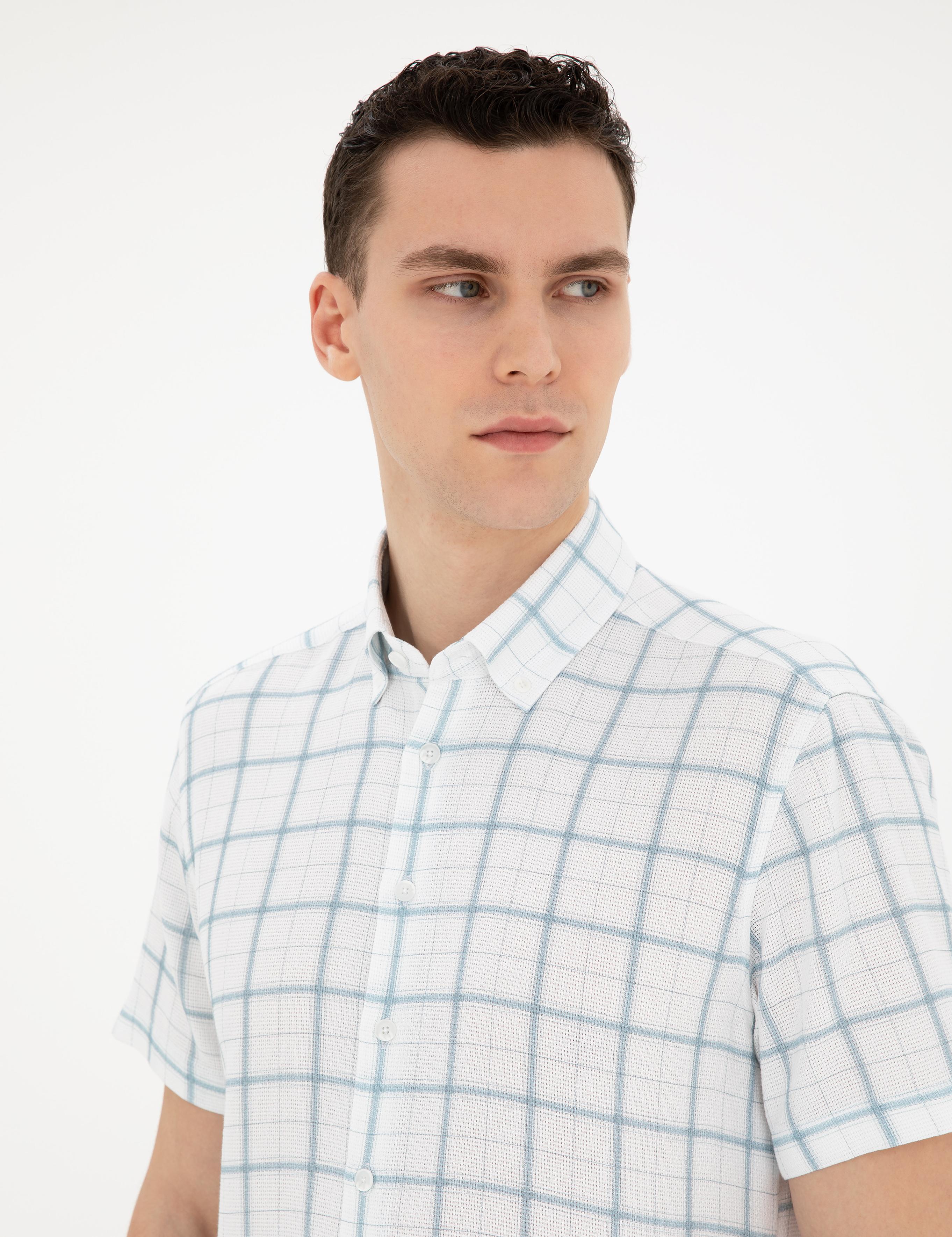 Mavi Regular Fit Kısa Kollu Gömlek