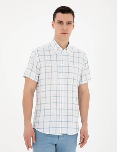 Mavi Regular Fit Kısa Kollu Gömlek