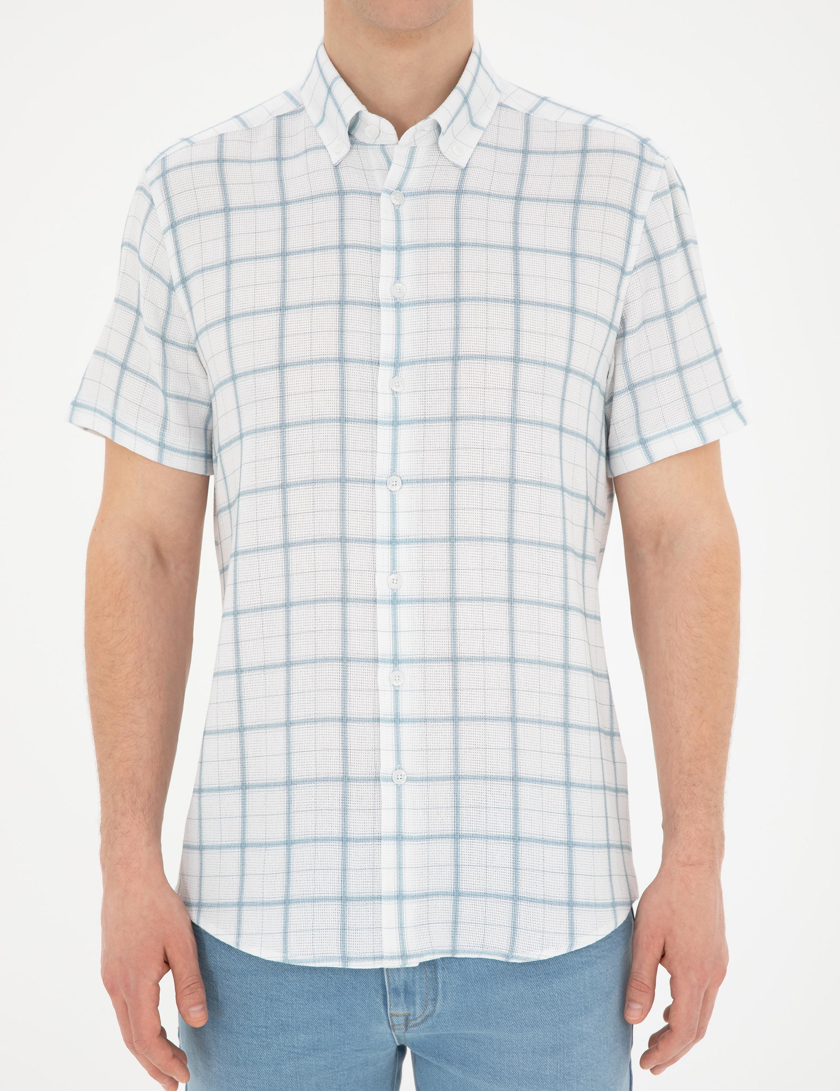 Mavi Regular Fit Kısa Kollu Gömlek