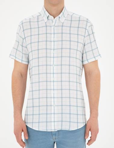 Mavi Regular Fit Kısa Kollu Gömlek