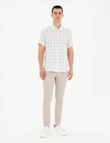 Yeşil Regular Fit Kısa Kollu Gömlek