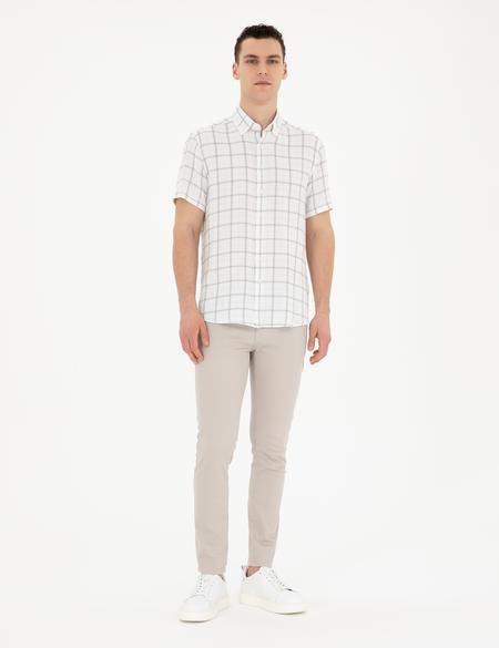 Yeşil Regular Fit Kısa Kollu Gömlek - 50288567016