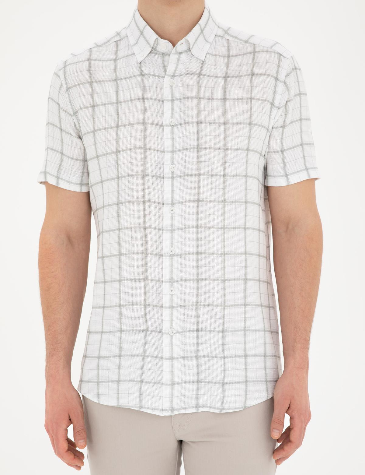 Yeşil Regular Fit Kısa Kollu Gömlek - 50288567016