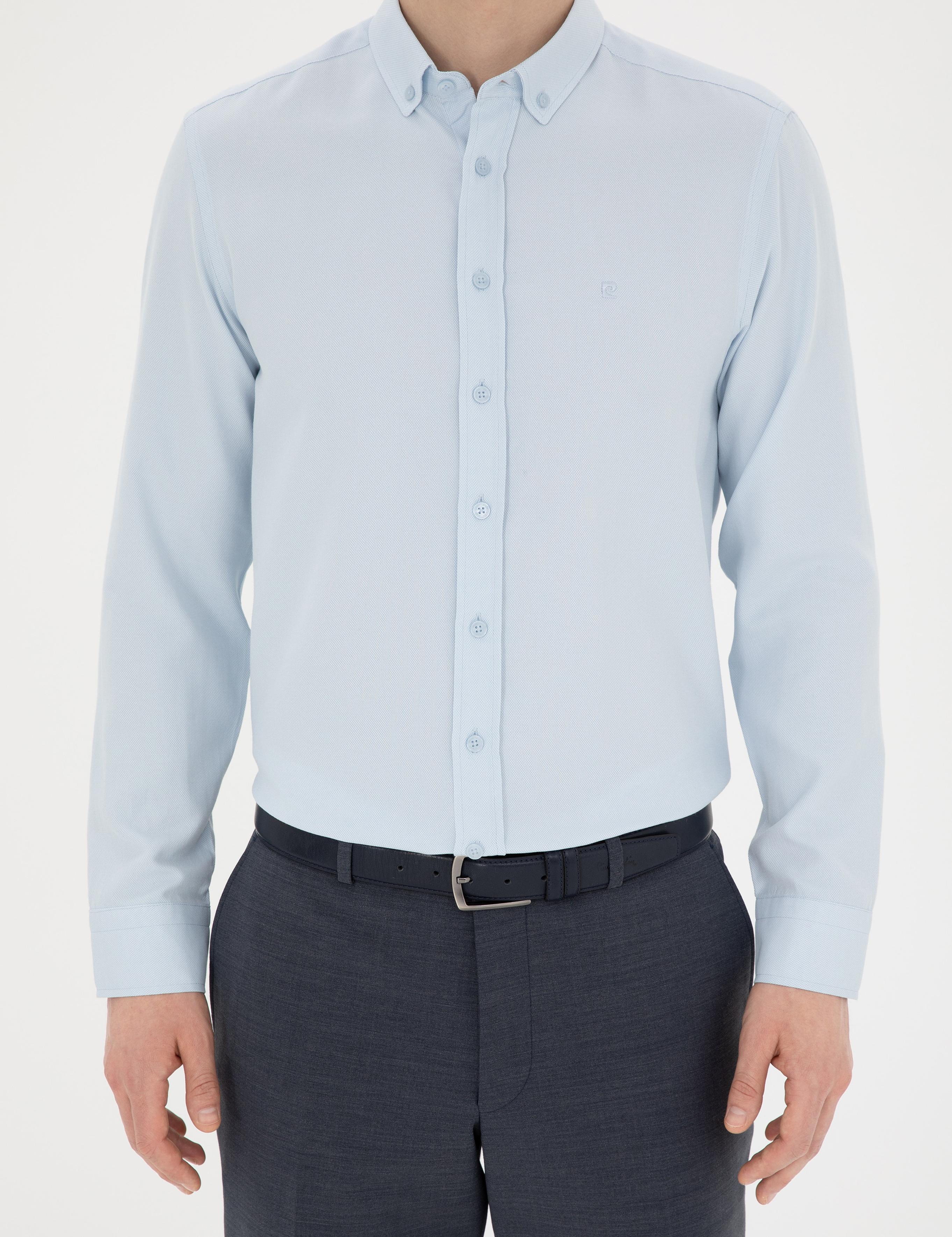 Açık Oxford Mavi Slim Fit Uzun Kollu Gömlek