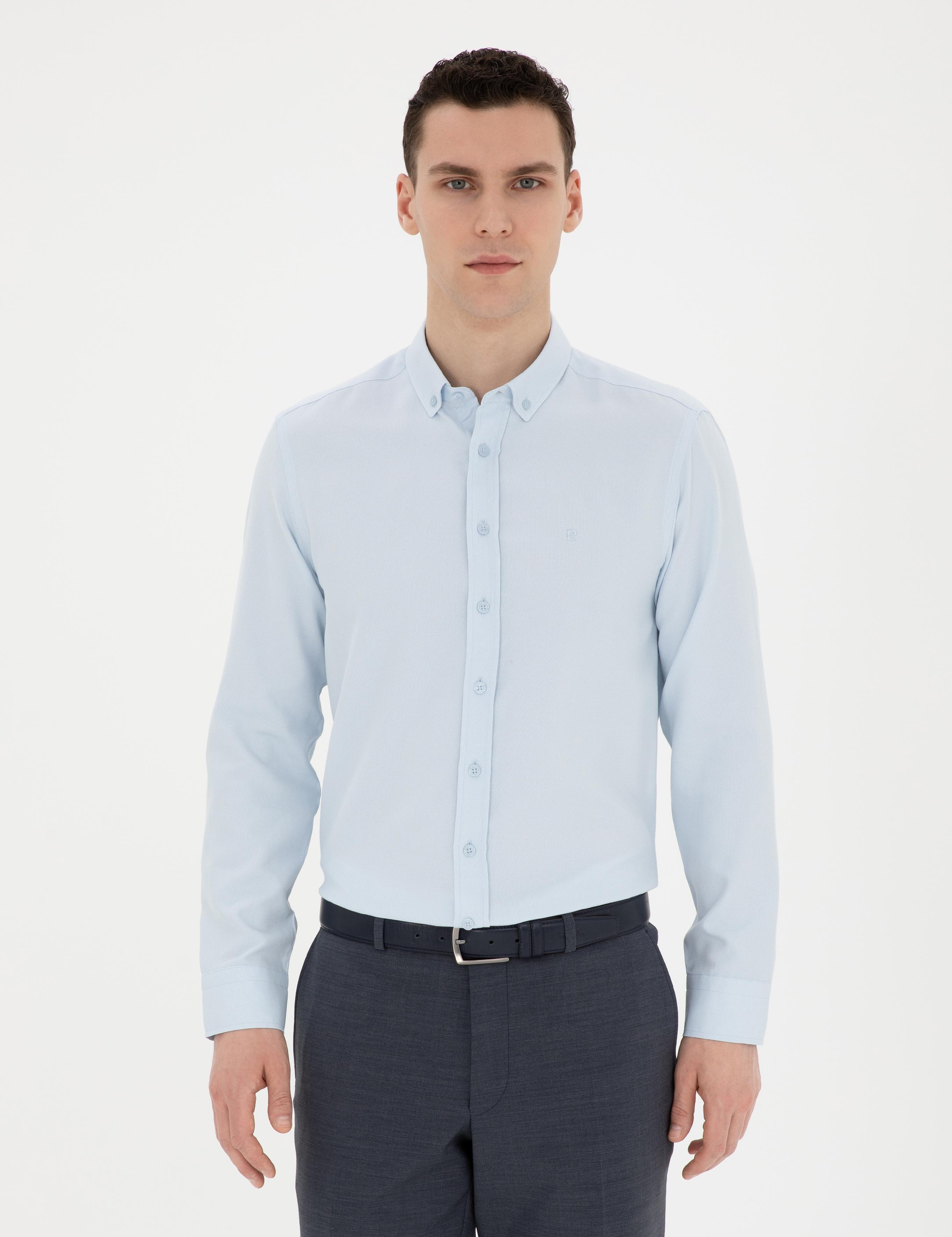 Açık Oxford Mavi Slim Fit Uzun Kollu Gömlek