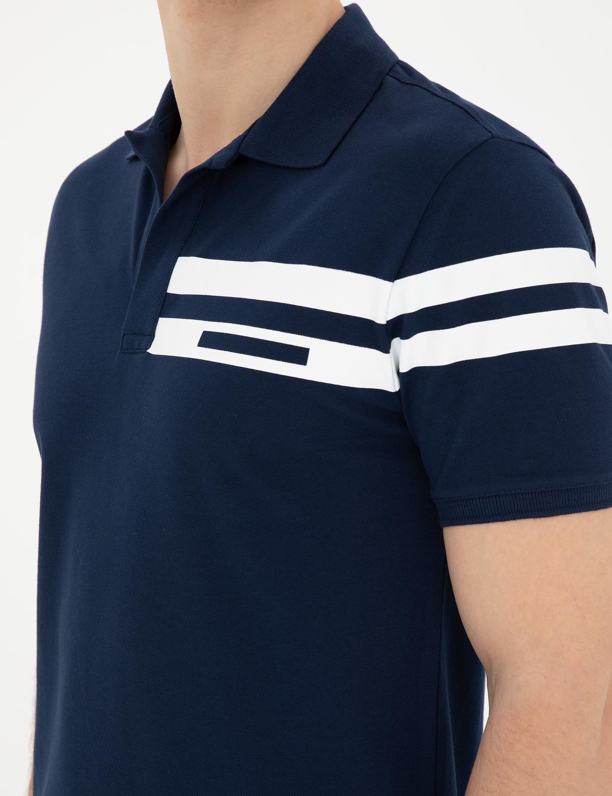 Lacivert Slim Fit Tişört - 50292570007