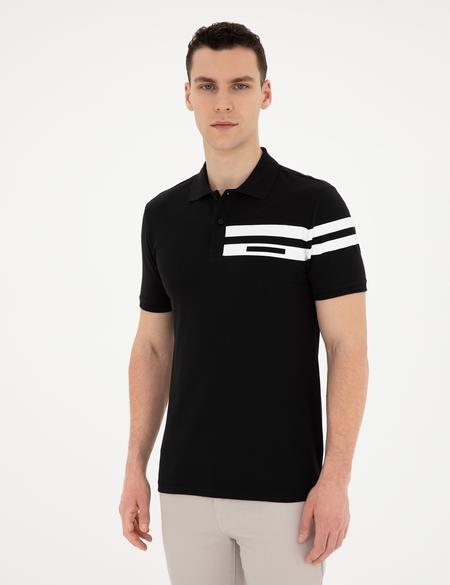 Siyah Slim Fit Tişört - 50292570014