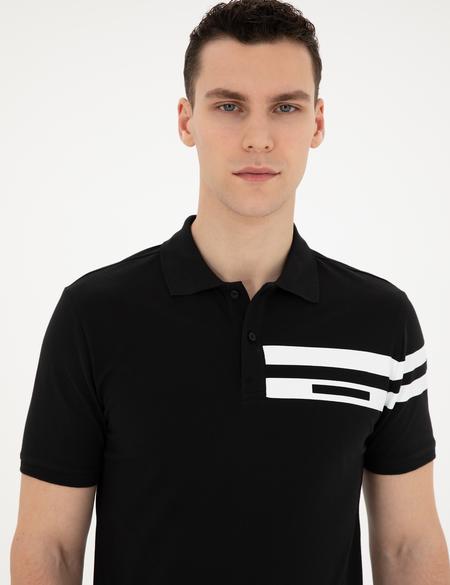 Siyah Slim Fit Tişört - 50292570014