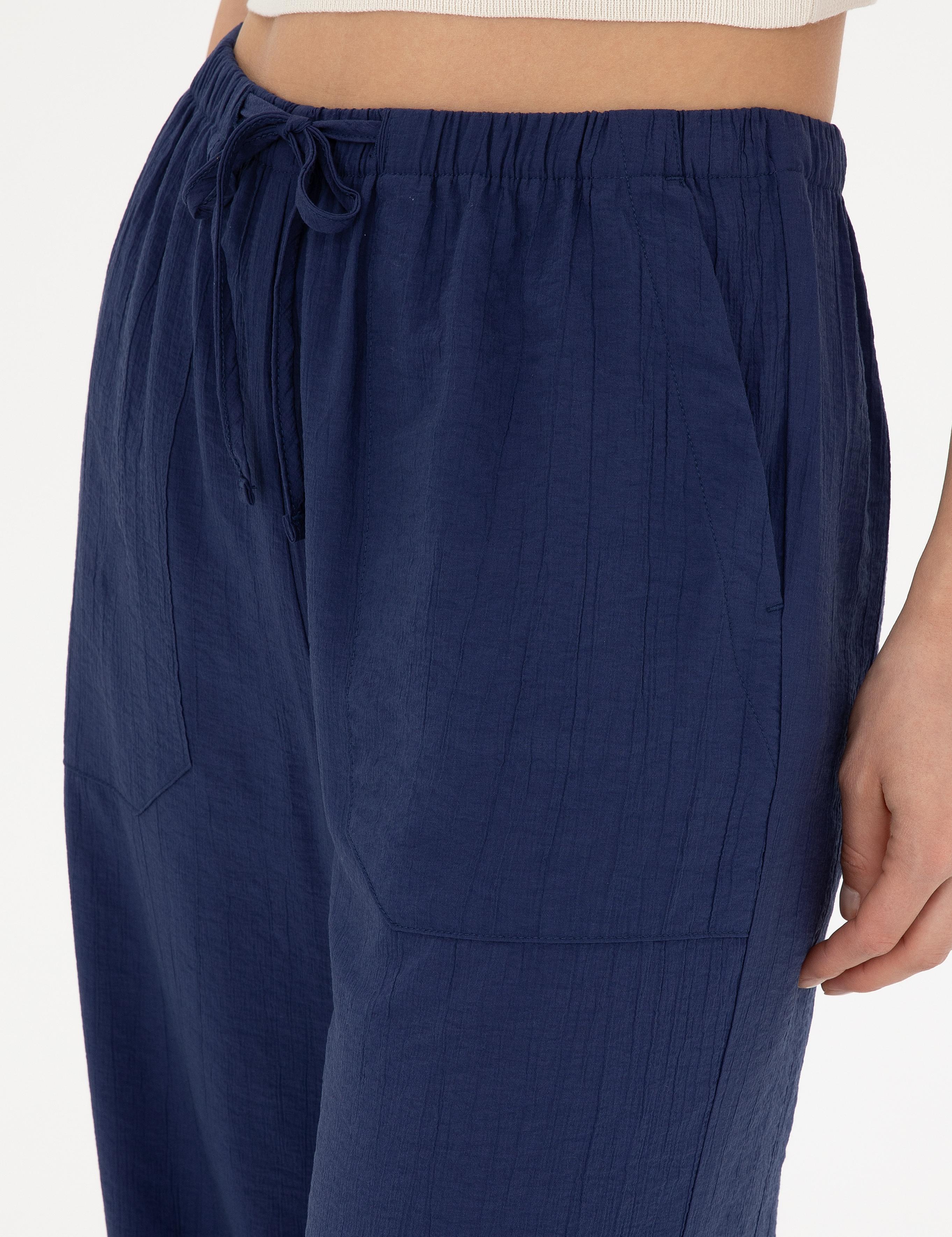 Lacivert Loose Fit Pantolon