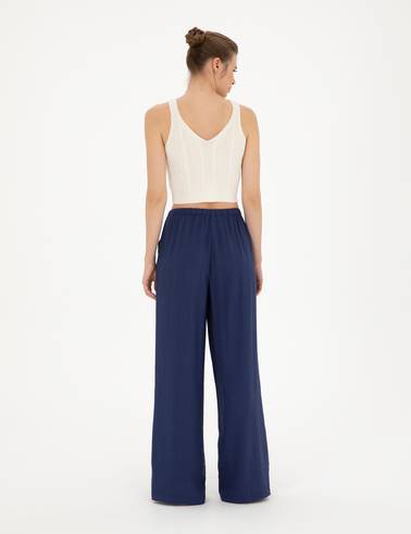 Lacivert Loose Fit Pantolon
