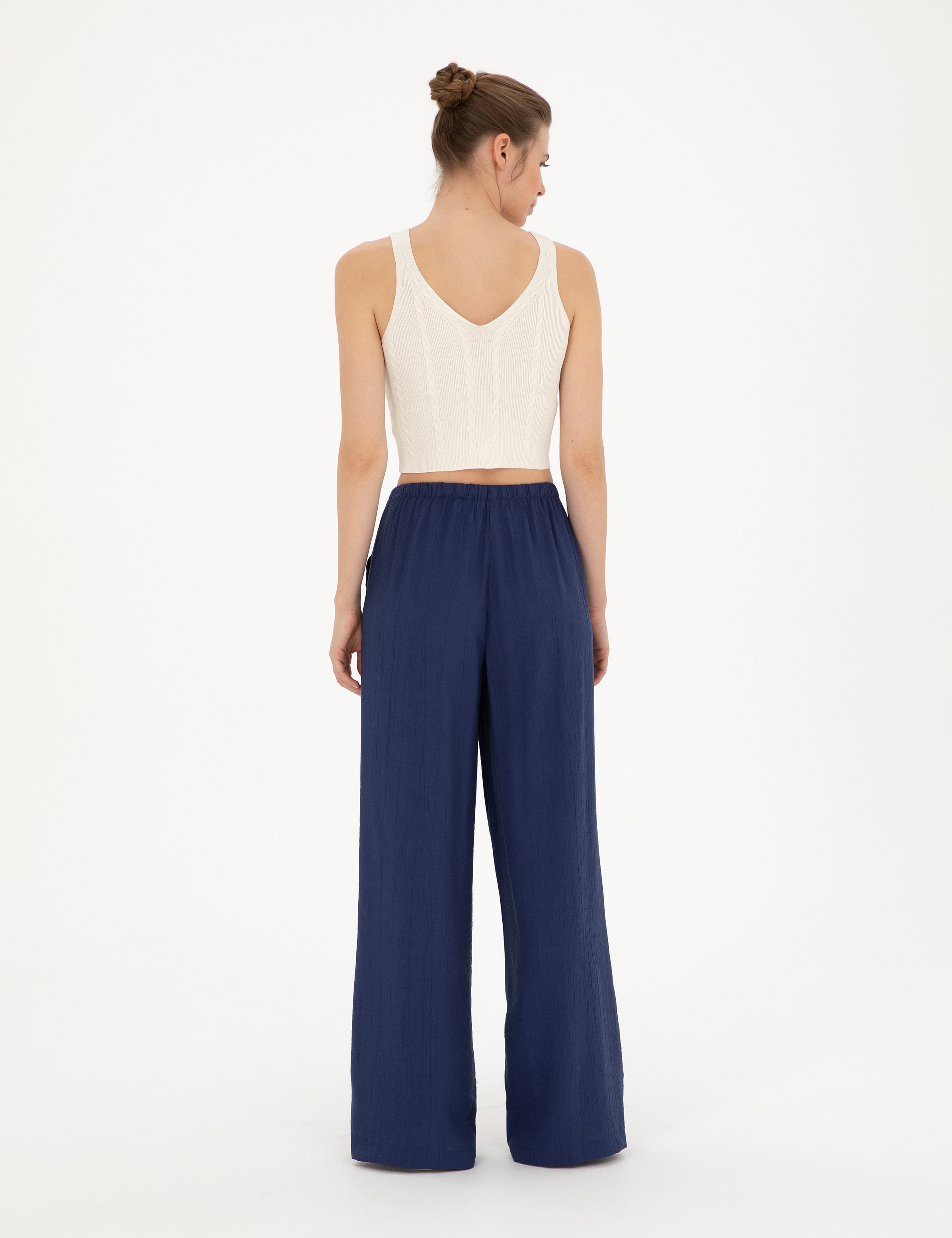 Lacivert Loose Fit Pantolon