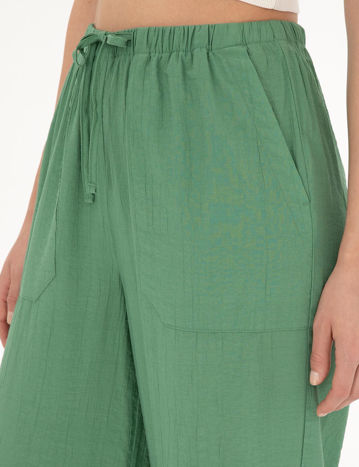 Yeşil Loose Fit Pantolon - 50289784016