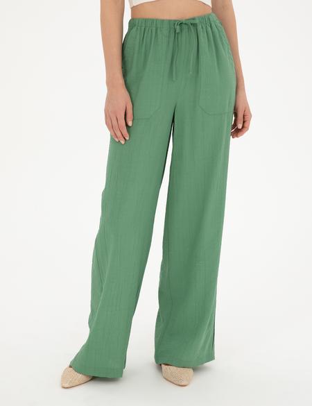 Yeşil Loose Fit Pantolon - 50289784016