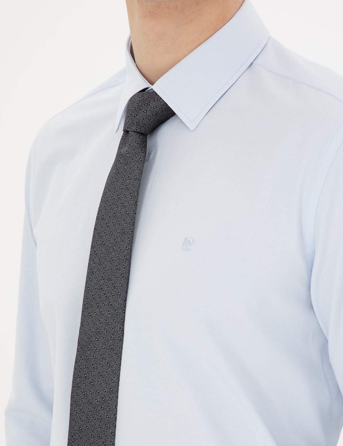 Açık Mavi Slim Fit Uzun Kollu Basic Gömlek - 50289397002