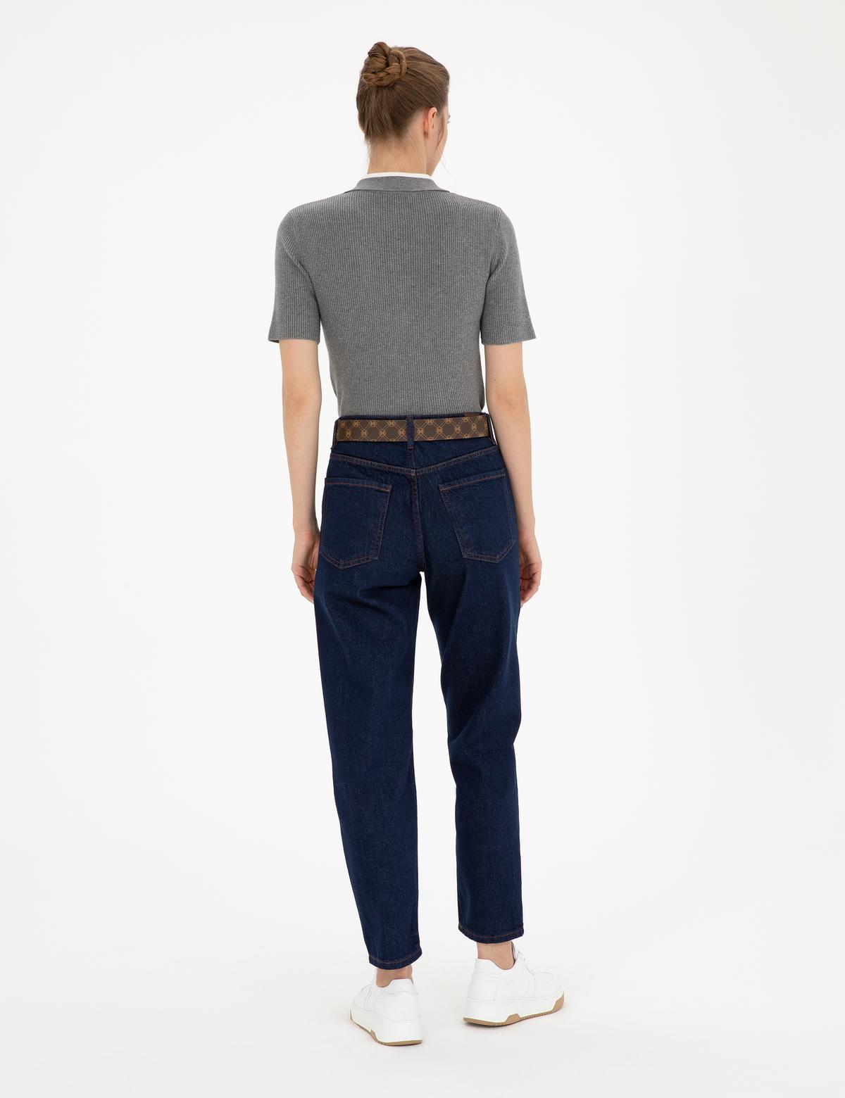 Koyu İndigo Havuç Fit Jean Pantolon - 50245005001