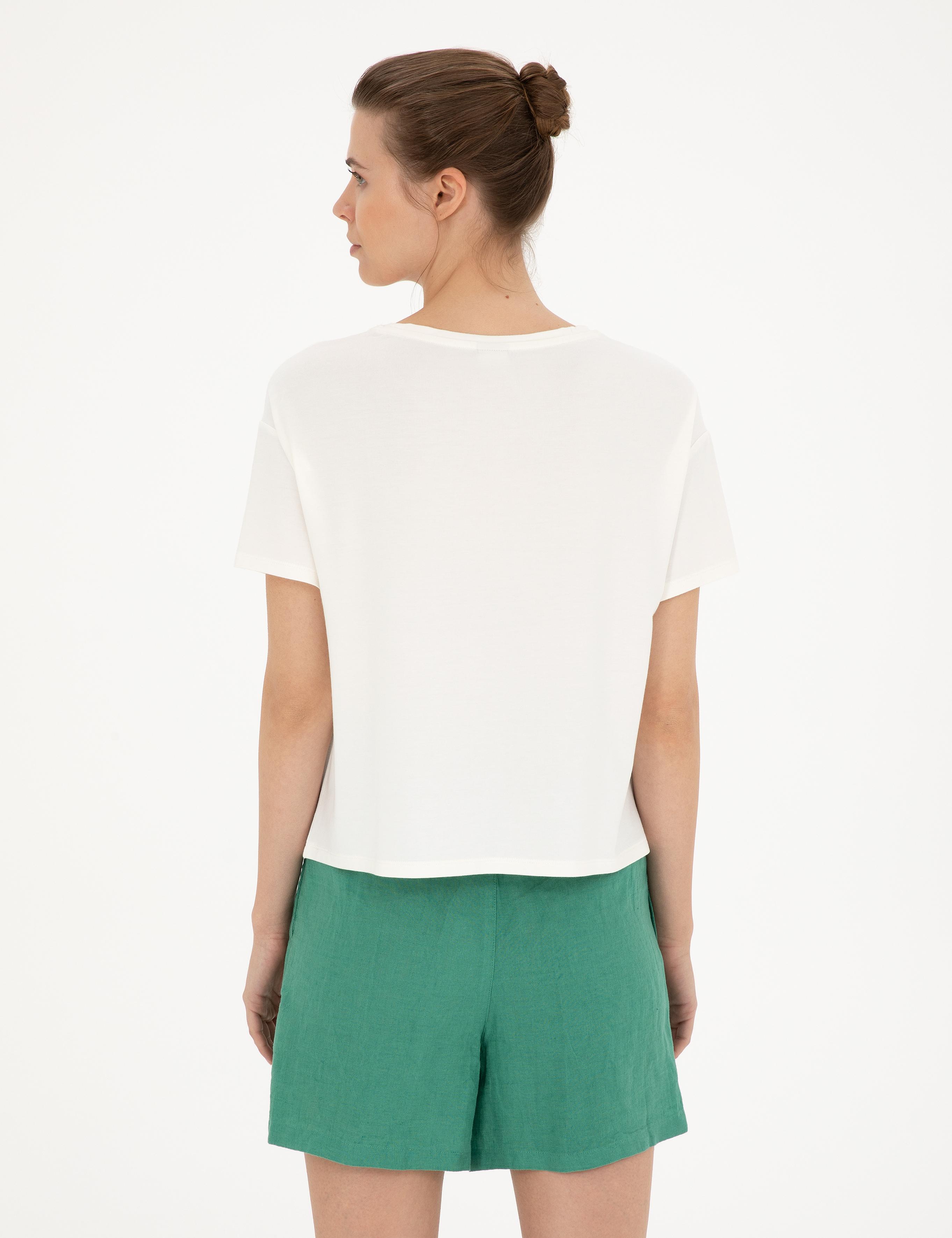 Ekru Comfort Fit Tişört