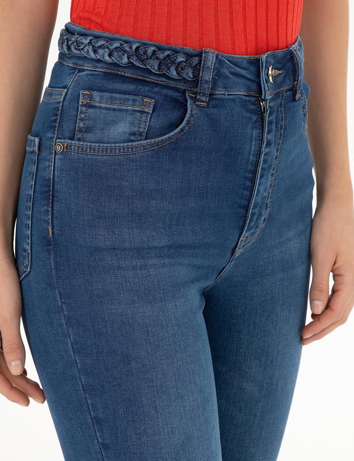 Koyu İndigo Flare Fit Jean Pantolon - 50284084004