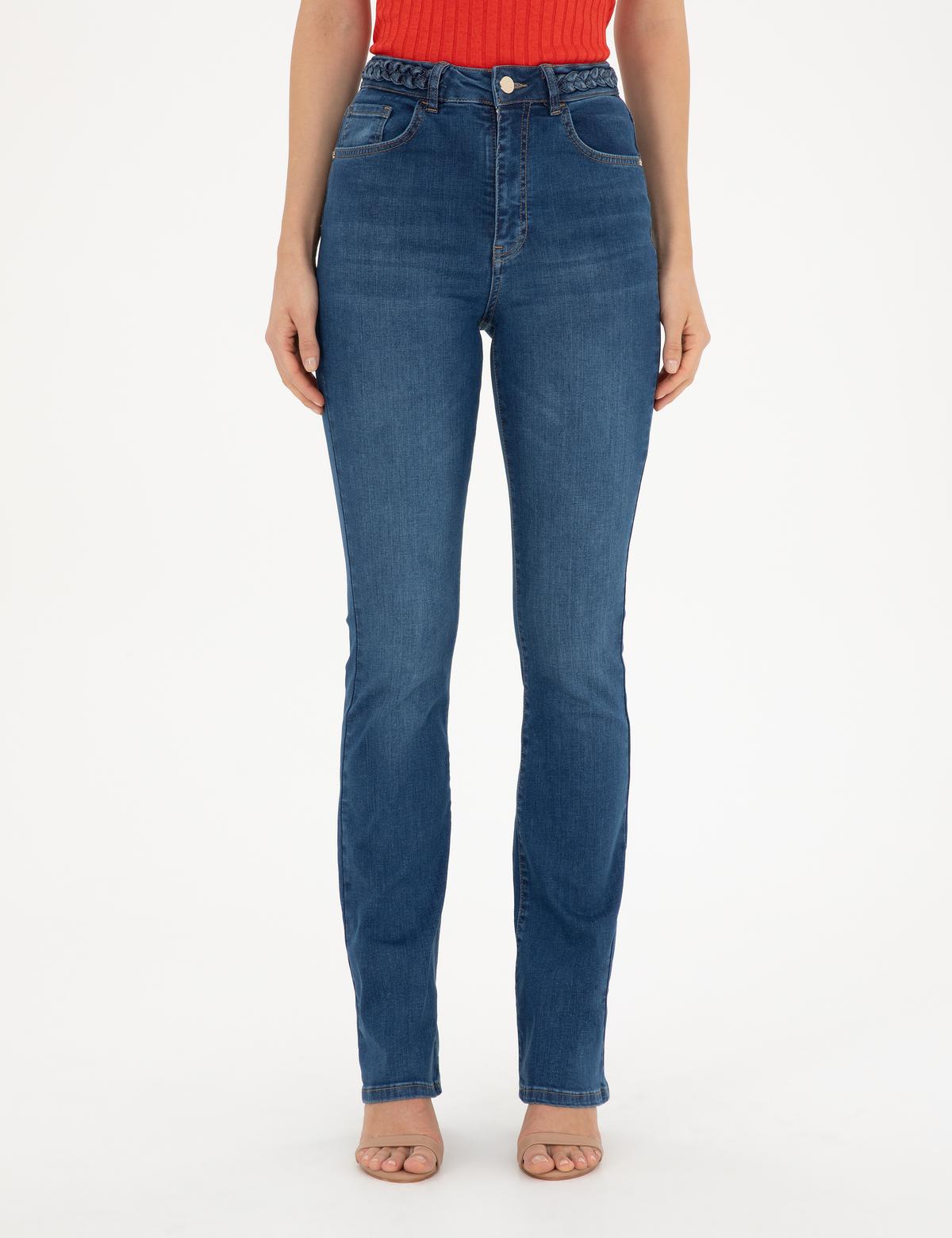 Koyu İndigo Flare Fit Jean Pantolon - 50284084004