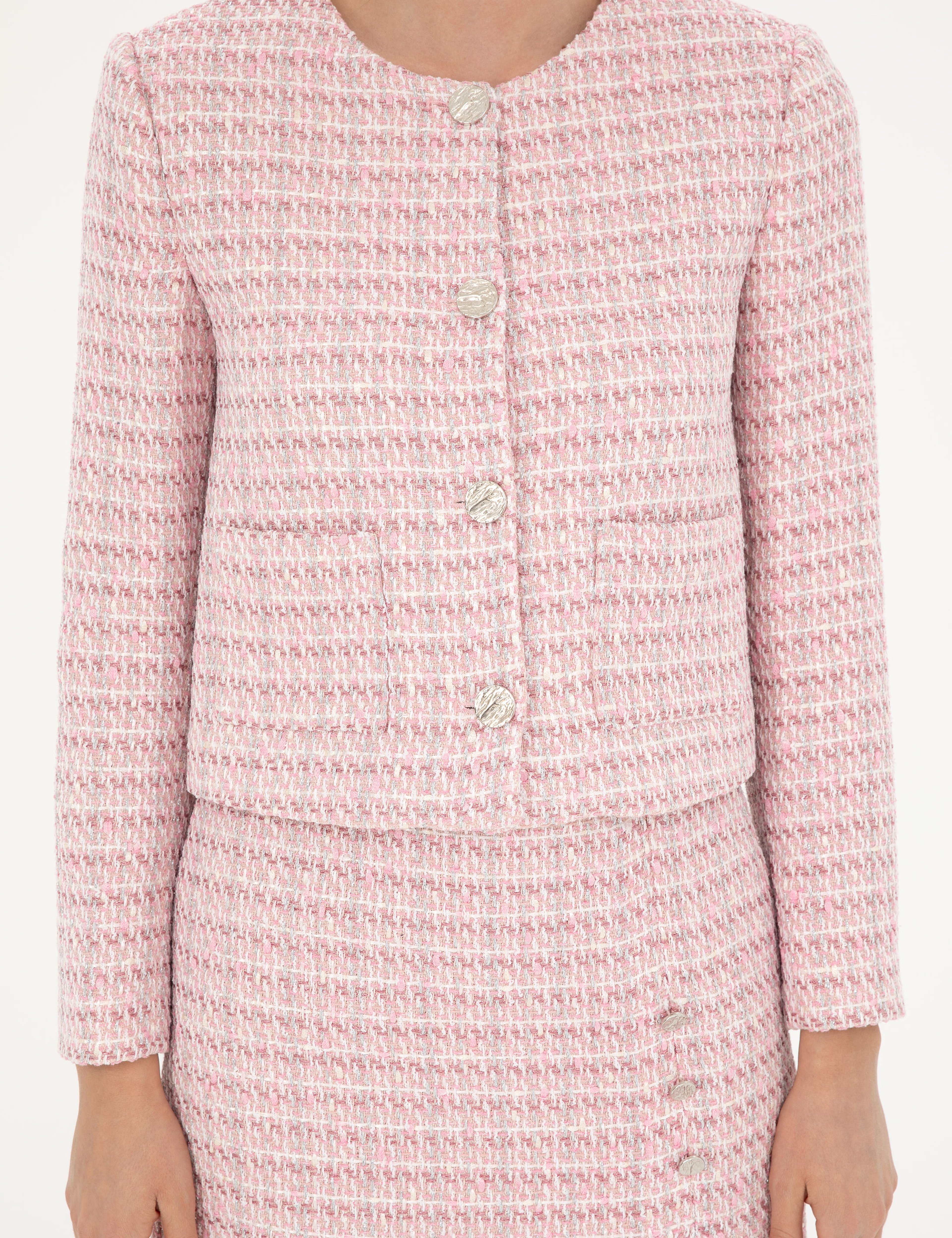 Pembe Tüvit Crop Ceket - Image 6