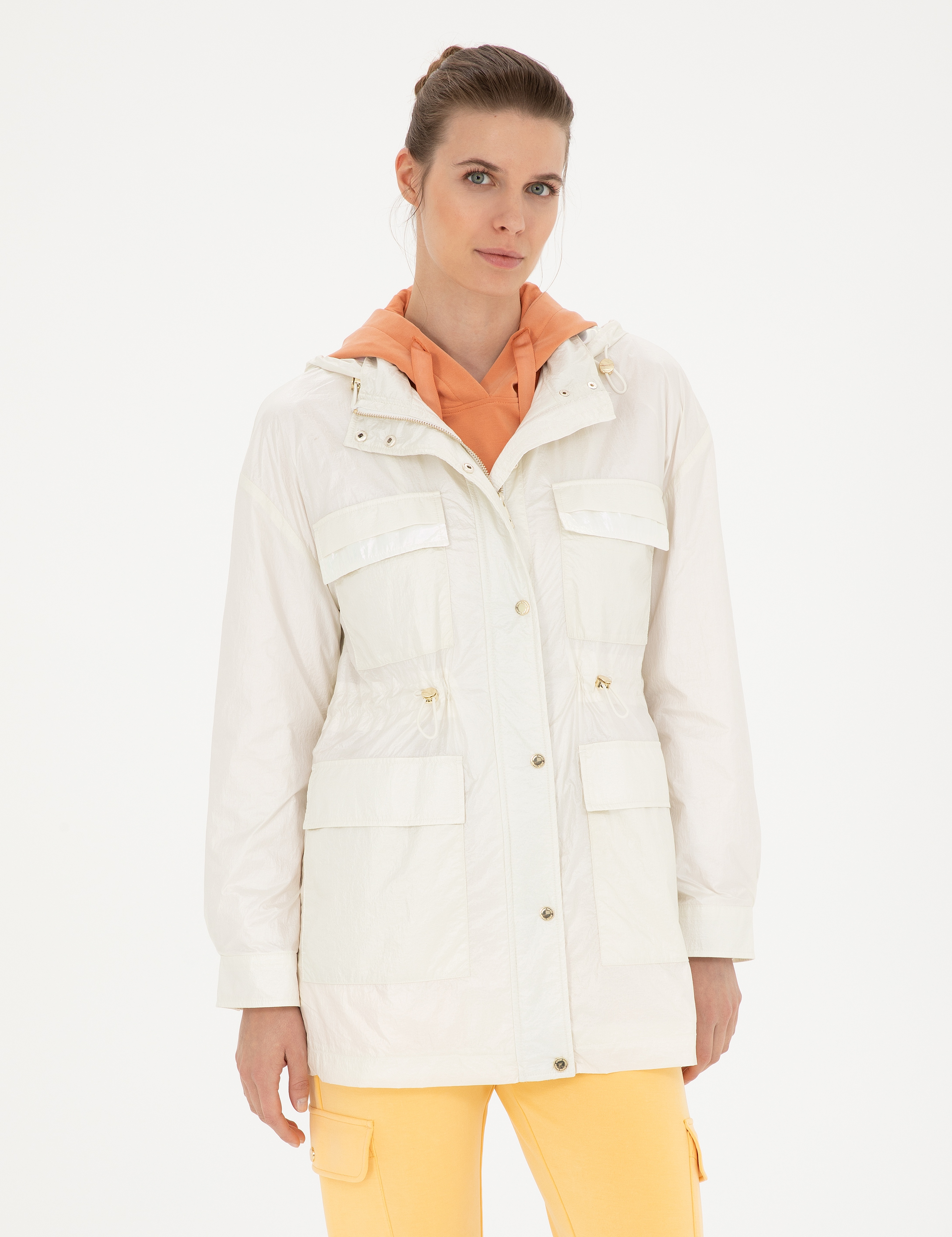 Ekru Comfort Fit Mevsimlik Mont - Image 1