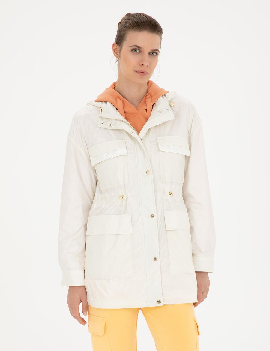 Ekru Comfort Fit Mevsimlik Mont