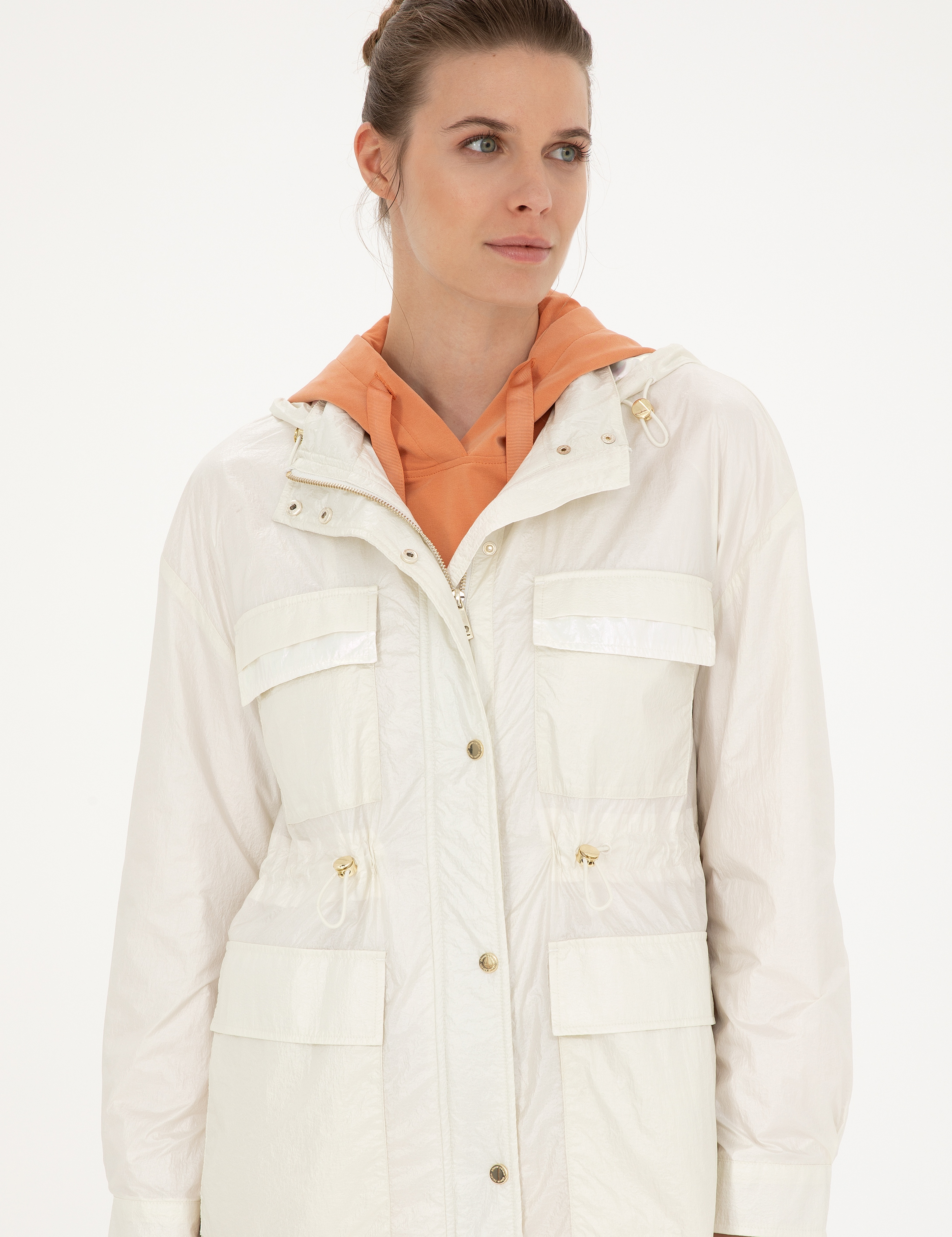 Ekru Comfort Fit Mevsimlik Mont - Image 3