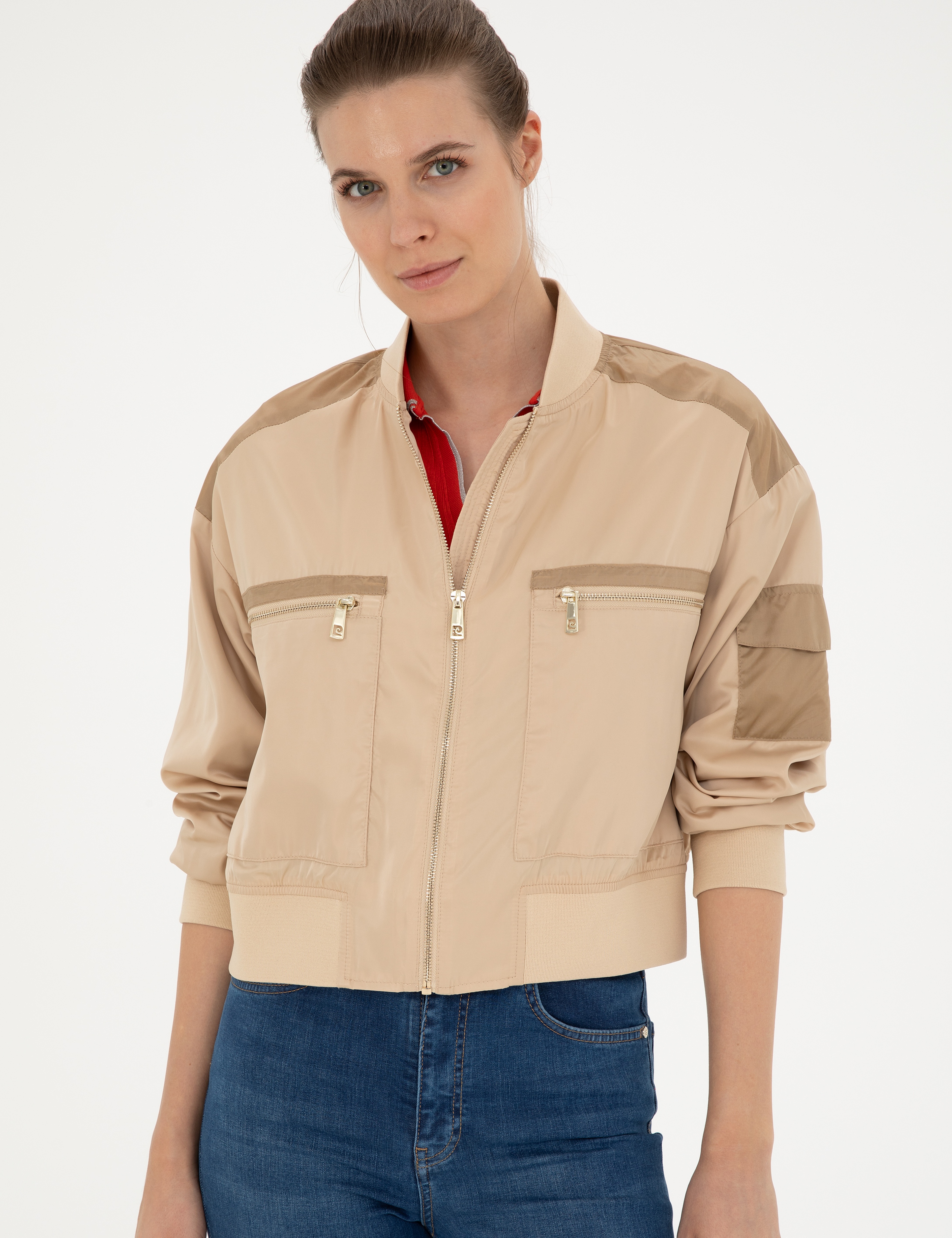 Bej Crop Top Mont - Image 3