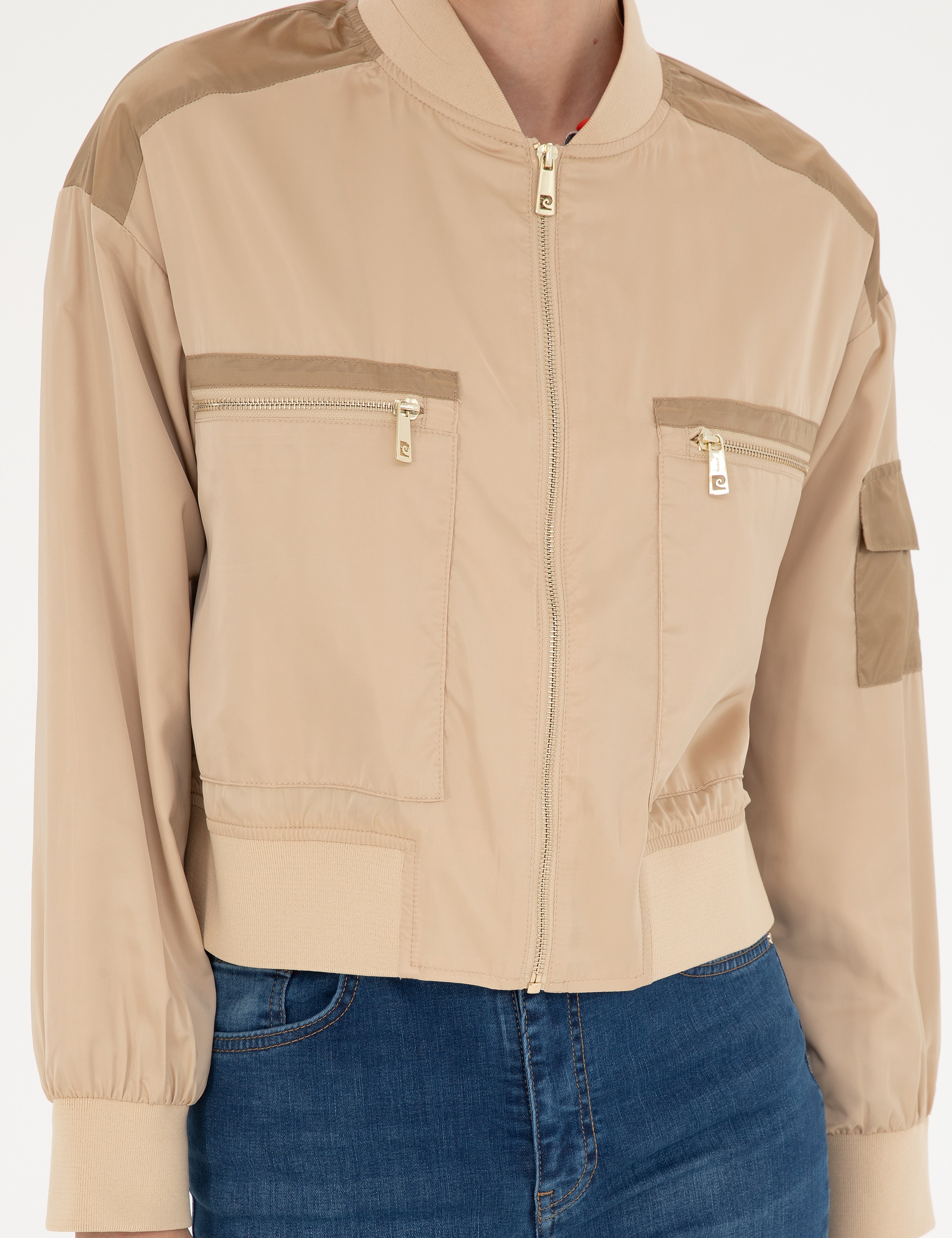 Bej Crop Top Mont