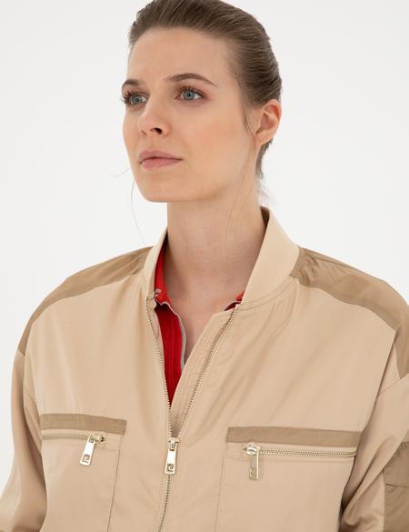 Bej Crop Top Mont - 50282396017